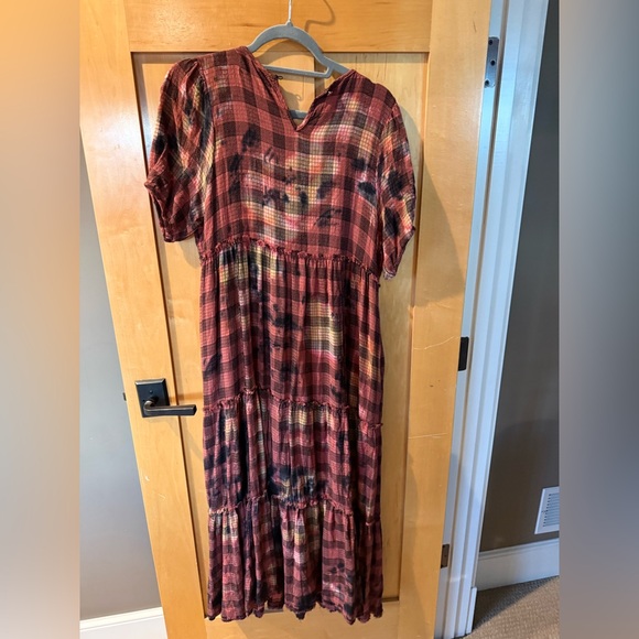 Urban Outfitters Red and Black Plaid Maxi Dress - Picture 2 of 5